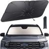 imageLamicall Car Windshield Sunshade Umbrella  5Layer UV Block 10Rib Fiberglass Frame for Heat Insulation 64quotx34quot Front Window Interior Sun Protection for Large SUV Truck Windshield