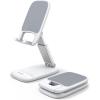 imageLamicall Cell Phone Stand for Desk  Height Adjustable Foldable Mobile Phone Holder Portable Stand for iPhone 16 15 14 13 12 11 Pro Max Plus Galaxy S25 S24 All Cellphones Office Accessories1White