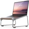 imageLamicall Laptop Stand Desk Walnut Wood Laptop Riser Portable Removable Aluminum Ventilated Ergonomic Computer Notebook Stand Holder Elevator for MacBook Air Pro Dell XPS HP 1016  SilverSliver
