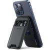 imageLamicall Lightweight for Magsafe Wallet Stand  Slim Magnetic Phone Card Holder Adjustable Leather Phone Wallet Stand Magnetic for iPhone 1615141312 Series Not for Mini Mag Safe AccessoriesMidnight Black