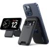 imageLamicall Lightweight for Magsafe Wallet Stand  Slim Magnetic Phone Card Holder Adjustable Leather Phone Wallet Stand Magnetic for iPhone 1615141312 Series Not for Mini Mag Safe AccessoriesClassic Black