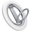 imageLamicall Magnetic Phone Ring Grip Stand  2025 Stable DualHinge Ring Kickstand Finger Holder Super Magnet 360 Rotation Ring Grip for MagSafe Accessories for iPhone 16 15 14 Pro Max White