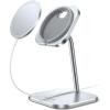 imageLamicall Phone Stand for Apple 15W MagSafe Charger  Charger Not Included 360 Rotation Adjustable Aluminum Charging Holder Dock for Desk Compatible with iPhone 16 15 14 13 12 Pro Pro Max Plusfor 25W Charger New Version  16 Series