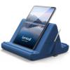 imageLamicall Tablet Pillow Holder Stand  Tablet Pillow Soft Pad Dock for Lap Bed and Desk with Pocket ampamp 4 Viewing Angles for 2022 iPad Pro 11 129 Air Mini Kindle 413quot Phone and Tablet BlackRoyal Blue