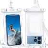 imageLamicall Waterproof Phone Pouch Floating  Soft 3D Seamless Design IPX8 Water Proof Cell Phone Case for Beach Snorkeling Dry Bag Phone Water Protector for 47quot Devices White