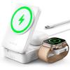 imageLamicall Wireless Charging Station for MagSafe  3 in 1 Wireless Foldable Charger Stand for Apple Multiple Devices for iPhone 16 15 14 13 12 Pro Max Apple Watch Ultra Series 10 9 SE Airpods 4 3 ProWhite