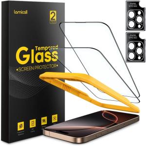 imageLamicall 22 for iPhone 16 Pro Max Screen Protector 69quot with Camera Lens Protector Top 9H Tempered Glass Film Easy Alignment AntiScratch 0 Bubbles HD Clear for iPhone 16 Pro Max  2Pack16 Pro63