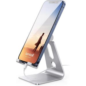 imageLamicall Adjustable Cell Phone Stand Desk Phone Holder Cradle Dock Compatible with iPhone 16 15 14 Plus Pro Pro Max 13 12 X XS48quot Phones Office Accessories All Android Smartphone BlackSilver