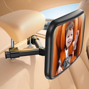 imageLamicall Baby Car Mirror for Backseat  2025 Safest Triangle Hook Clip Acrylic Car Seat Mirror for Rear Facing 360 Rotation ampamp Wide Clear View 3S Quick Install Newborn Baby Essentials Accessories128