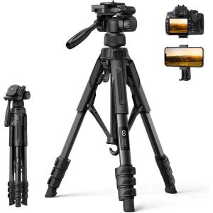 imageLamicall Camera Tripod  176LBS Max Load Tripod for Camera with Rapid Leg Deployment Phone Tripods for Video Recording Photo Vlog 67quot Camera Stand with Phone Holder ampamp Carry Bag for DSLR iPhone GoProBlack