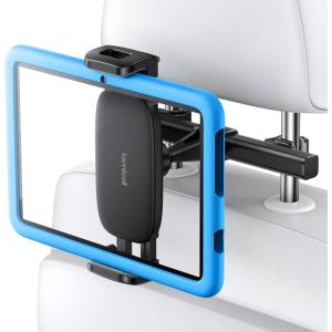 imageLamicall Car Tablet Mount Headrest Tablet Holder  Car Back Seat Travel Stand for Kids Compatible with iPad Pro Air Mini Galaxy Tab Fire HD 4713quot Cell Phone Tablets and DevicesBlack