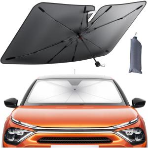 imageLamicall Car Windshield Sunshade Umbrella  Foldable Car Windshield Sun Shade Cover 5 Layers UV Block Coating 52quotx31quot Front Window Heat Insulation Protection for Auto Sedan SUV Windshield