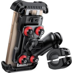 imageLamicall Motorcycle Phone Mount Holder  Dual Vibration Dampener Metal Adjustment Arm Motorcycle Cell Phone Holder Bike Handlebar Phone Mount for iPhone 1615 1413 Pro Max 4767quot PhonesRed