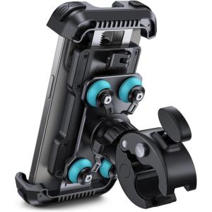 imageLamicall Motorcycle Phone Mount Holder  Dual Vibration Dampener Upgrade Handlebar Clip Motorcycle Cell Phone Holder Bike Phone Mount Fit iPhone 16151413 Pro Max 4767quot Phones BlackBlue