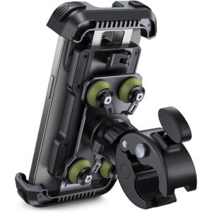 imageLamicall Motorcycle Phone Mount Holder  Dual Vibration Dampener Upgrade Handlebar Clip Motorcycle Cell Phone Holder Bike Phone Mount Fit iPhone 16151413 Pro Max 4767quot Phones BlackGreen