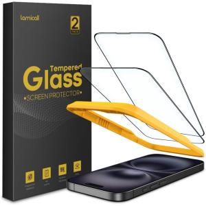 imageLamicall Professional Screen Protector for iPhone 1413 13 Pro 61 inch Military Grade Tempered Glass Film Ultra HDAnti FingerprintFull Screen ProtectionQuick Install Tool 9H 2 Pack16 Plus67
