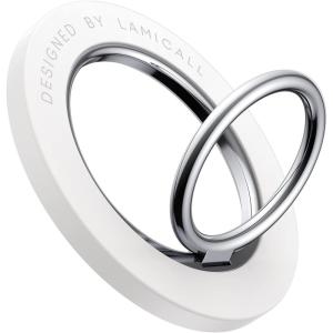 imageMagnetic Phone Ring Holder for Mag Safe  Lamicall Magnetic Finger Phone Ring Stand Holder Magnet Ring Grip Compatible with iPhone 14 Plus 13 12 Pro Pro Max Mini Grass GreenSnow White