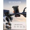 imageLamicall Bike Motorcycle Phone Mount  1s Quick Lock Bike Cell Phone Holder Clip Bicycle Scooter Handlebar Clamp for iPhone 17 16 15 Pro Max Galaxy S25 S24 Ultra More 67quot Phones GrayOrange