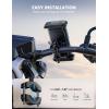 imageLamicall Bike Motorcycle Phone Mount  1s Quick Lock Bike Cell Phone Holder Clip Bicycle Scooter Handlebar Clamp for iPhone 17 16 15 Pro Max Galaxy S25 S24 Ultra More 67quot Phones GrayGray
