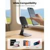 imageLamicall Ultra Thin Cell Phone Stand for Desk Height Adjustable Foldable Desktop Phone Holder Portable Mobile Stand Office Desk Accessories for iPhone 17 16 15 14 13 Pro Max Air Galaxy S25 S24
