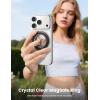 imageLamicall for MagSafe Magnetic Phone Ring Grip  360 Rotating Ring Holder with Smooth Damping Crystal Clear Finger Grip Kickstand Strong Mag Safe Accessories for iPhone 17 Pro Max Air All Phones