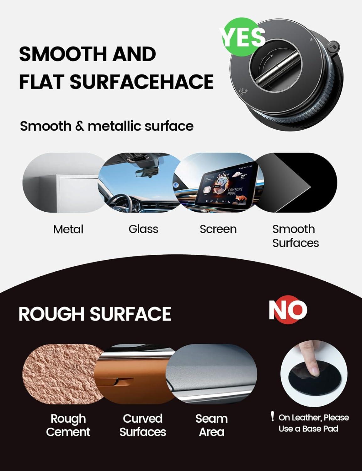 imageLamicall Car Phone Holder Mount  70 LBS Strongest Suction for Magsafe Car Mount 360 Adjustable Suction Cup Phone Mount Dashboard Windshield Vacuum Magnetic Phone Holder fit iPhone 17 16 Pro MaxBlack