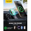 imageLamicall 15W for Magsafe Car Mount Charger  AutoOff LED Wireless Car Phone Holder Vent Dashboard HandsFree Magnetic Phone Holder for Car Charging for iPhone 17 Air Pro Max Plus 16 15 14 13 12Black