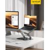 imageLamicall Adjustable Laptop Stand for Desk  360 Rotating Base Ergonomic Computer Stand Aluminum Laptop Riser Foldable Protable for Office Home fits MacBook Air Pro Dell HP 10173  BlackBlack