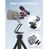 imageLamicall for Magsafe Tripod Stand  Triple Axis Foldable Aluminium Magnetic Tripod for iPhone Mini Selfie Stick with 14quot Screw Arca and Hook Cell Phone Stand fits iPhone Camera for Vlog Travel