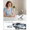 imageLamicall for Magsafe Tripod Stand  Triple Axis Foldable Aluminium Magnetic Tripod for iPhone Mini Selfie Stick with 14quot Screw Arca and Hook Cell Phone Stand fits iPhone Camera for Vlog Travel
