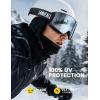 imageLamicall Ski Goggles with 3X AntiFog  100 UV Protection OTG ampamp Helmet for Men ampamp Women for Skiing Snowboard SnowmobileBlack Frame  Silver Lens