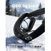imageLamicall Ski Goggles with 3X AntiFog  100 UV Protection OTG ampamp Helmet for Men ampamp Women for Skiing Snowboard SnowmobileBlack Frame  Silver Lens