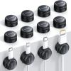 image12Pack Magnetic Cord Organizer Cable Clips  Lamicall CrystalClear Desk Cable Managment for Phone Charging Cord Adhesive Wire Holder for Home Office Nightstand Christmas Organizer AccessoriesMisty Black