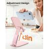 imageLamicall UltraThin Cell Phone Holder White Cellphone Stand Birthday Gifts for Father Teens Girls Boys Stocking Stuffers Office Desk Accessories for iPhone Holder Desk OrganizerPink