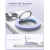 imageLamicall Magnetic Phone Ring Grip Holder Compatible for Magsafe Upgraded Strong Magnet Finger Ring Holder Pop Grip Socket Stand Mag Safe Kickstand Accessories for iPhone 167Pro Max Deep BlueViolet