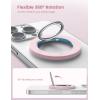 imageLamicall Magnetic Phone Ring Grip Holder Compatible for Magsafe Upgraded Strong Magnet Finger Ring Holder Pop Grip Socket Stand Mag Safe Kickstand Accessories for iPhone 167Pro Max Deep BlueSakura Pink