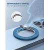 imageLamicall Magnetic Phone Ring Grip Holder Compatible for Magsafe Upgraded Strong Magnet Finger Ring Holder Pop Grip Socket Stand Mag Safe Kickstand Accessories for iPhone 167Pro Max Deep BlueDeep Blue