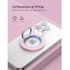 imageLamicall Magnetic Phone Ring Grip Holder Compatible for Magsafe Upgraded Strong Magnet Finger Ring Holder Pop Grip Socket Stand Mag Safe Kickstand Accessories for iPhone 167Pro Max Deep BluePastel Pink