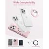 imageLamicall Magnetic Phone Ring Grip Holder Compatible for Magsafe Upgraded Strong Magnet Finger Ring Holder Pop Grip Socket Stand Mag Safe Kickstand Accessories for iPhone 167Pro Max Deep BlueSakura Pink
