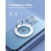 imageLamicall Magnetic Phone Ring Grip Holder Compatible for Magsafe Upgraded Strong Magnet Finger Ring Holder Pop Grip Socket Stand Mag Safe Kickstand Accessories for iPhone 167Pro Max Deep BluePure White
