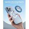 imageLamicall Magnetic Phone Ring Grip Holder Compatible for Magsafe Upgraded Strong Magnet Finger Ring Holder Pop Grip Socket Stand Mag Safe Kickstand Accessories for iPhone 167Pro Max Deep BlueDeep Blue
