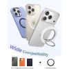 imageLamicall Magnetic Phone Ring Grip Holder for Magsafe 360 Rotating with Smooth Damping Crystal White Finger Grip Kickstand Strong Magnet Mag Safe Accessories for iPhone 17 Pro Max Air All PhonesCrystal White