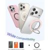 imageLamicall Magnetic Phone Ring Grip Holder for Magsafe 360 Rotating with Smooth Damping Crystal White Finger Grip Kickstand Strong Magnet Mag Safe Accessories for iPhone 17 Pro Max Air All PhonesCrystal Pink