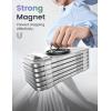 imageLamicall Magnetic Phone Ring Grip Holder for Magsafe 360 Rotating with Smooth Damping Crystal White Finger Grip Kickstand Strong Magnet Mag Safe Accessories for iPhone 17 Pro Max Air All PhonesCrystal Black