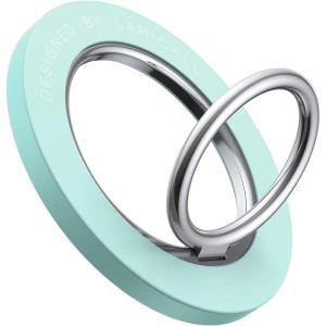 imageLamicall Magnetic Phone Ring Grip Holder Compatible for Magsafe Upgraded Strong Magnet Finger Ring Holder Pop Grip Socket Stand Mag Safe Kickstand Accessories for iPhone 167Pro Max Deep Bluegrass green