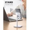 imageLamicall Cell Phone Stand for Desk  Adjustable Mobile Phone Holder Dock for Table Desktop Office Compatible with iPhone 13 12 11 X Xr Pro Max 8 7 6 Plus iPad Mini 410 Cellphone and TabletsWhite