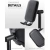 imageLamicall Cell Phone Stand for Desk  Adjustable Mobile Phone Holder Dock for Table Desktop Office Compatible with iPhone 13 12 11 X Xr Pro Max 8 7 6 Plus iPad Mini 410 Cellphone and TabletsBlack