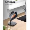 imageLamicall Cell Phone Stand for Desk  Adjustable Mobile Phone Holder Dock for Table Desktop Office Compatible with iPhone 13 12 11 X Xr Pro Max 8 7 6 Plus iPad Mini 410 Cellphone and TabletsBlack