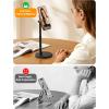 imageLamicall Cell Phone Stand for Desk  Height Angle Adjustable Sturdy Desktop Phone Holder Office Gift Accessories PC Gaming Essentials for iPhone 17 16 15 14 13 Pro Max iPad Tablet Switch 412