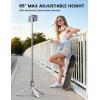 imageLamicall Phone Tripod amp Selfie Stick  TaptoOpen Phone Stand for Recording Extendable iPhone Tripod Stand with Remote amp Cold Shoe Compatible with iPhone for Live Stream Valentines Day Gift BlackNEW Upgraded  White